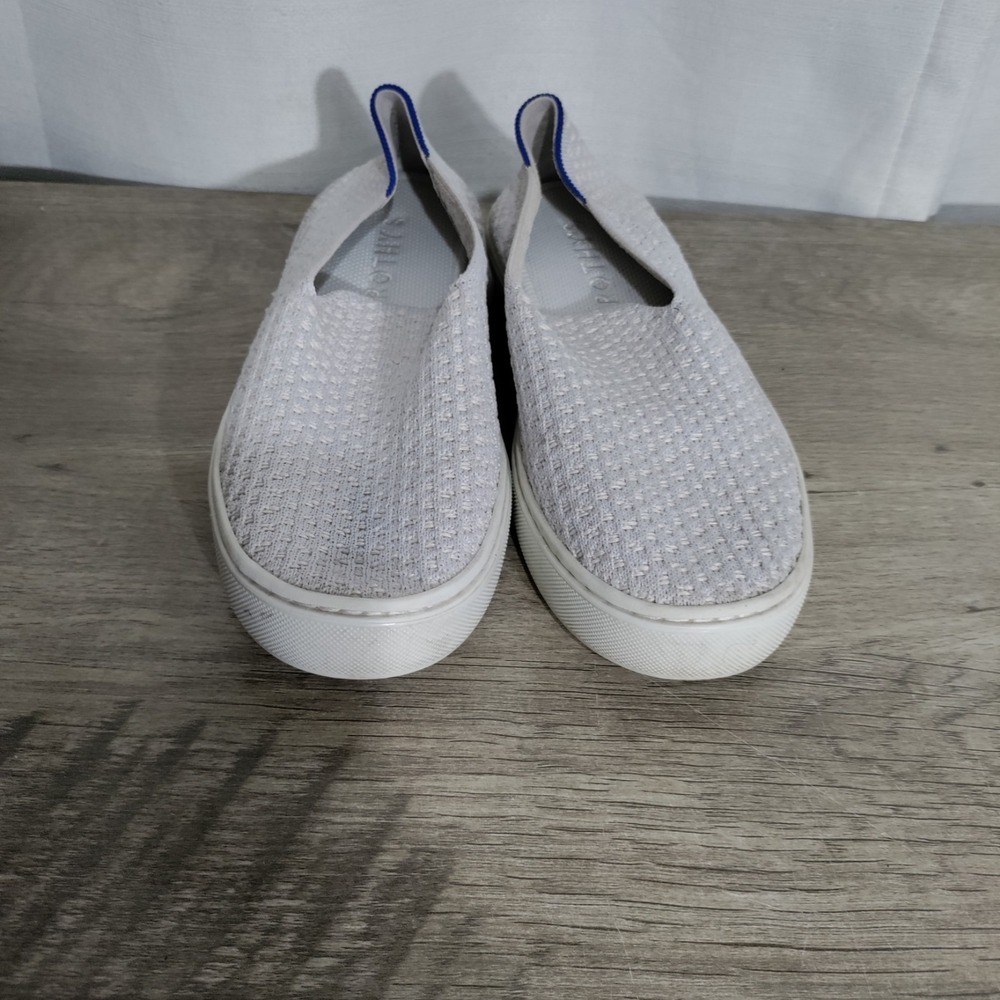 Rothys‎ The Sneaker Light Grey Textured Knit Slip On Shoes Womens 7.5